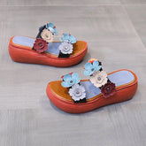 Pantuflas de verano para mujer con plataforma y suela elevada